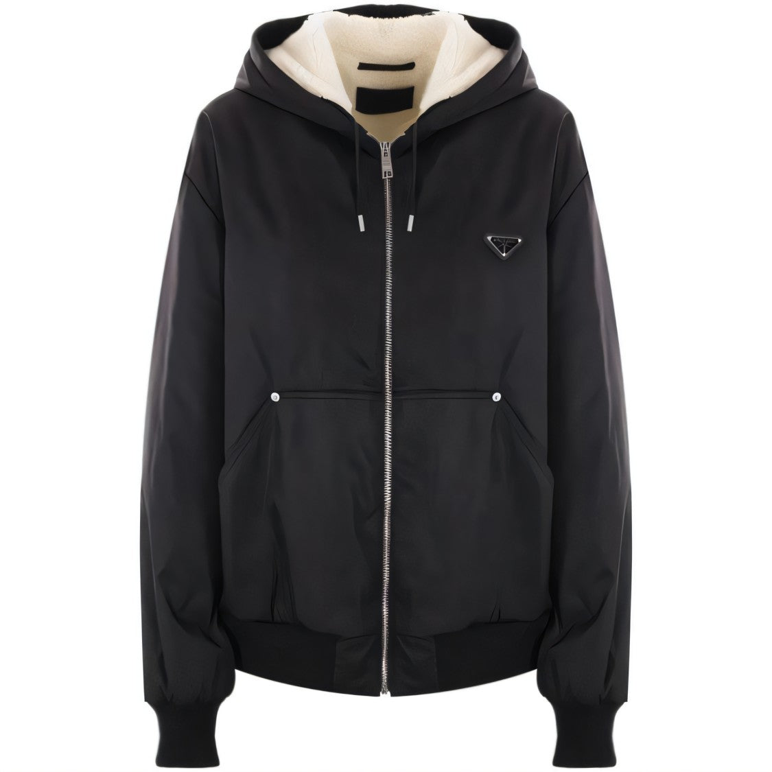 Black Zip-Up Jacket With Hood