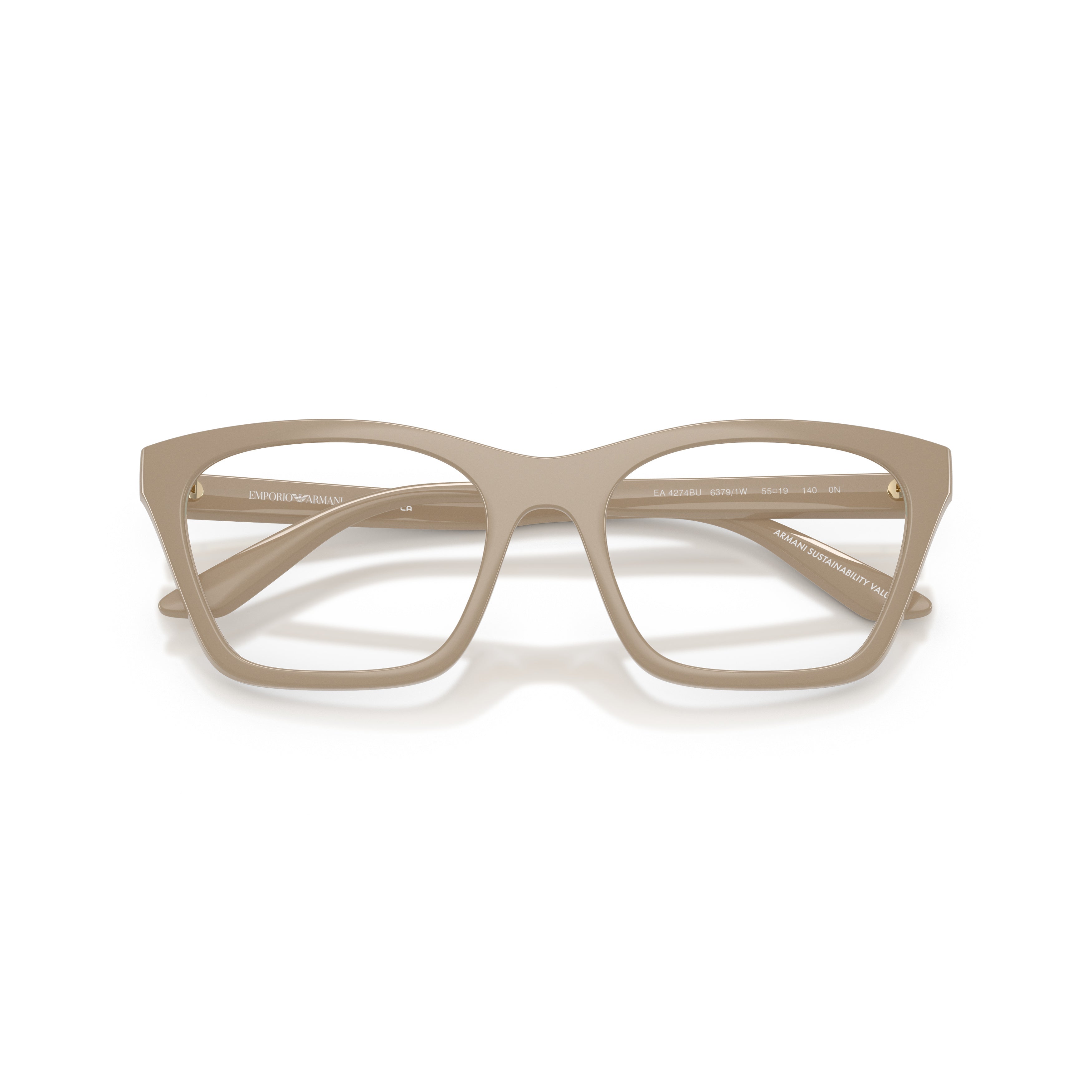 Oversized Square Frame Eyeglasses with Gold-tone Accents