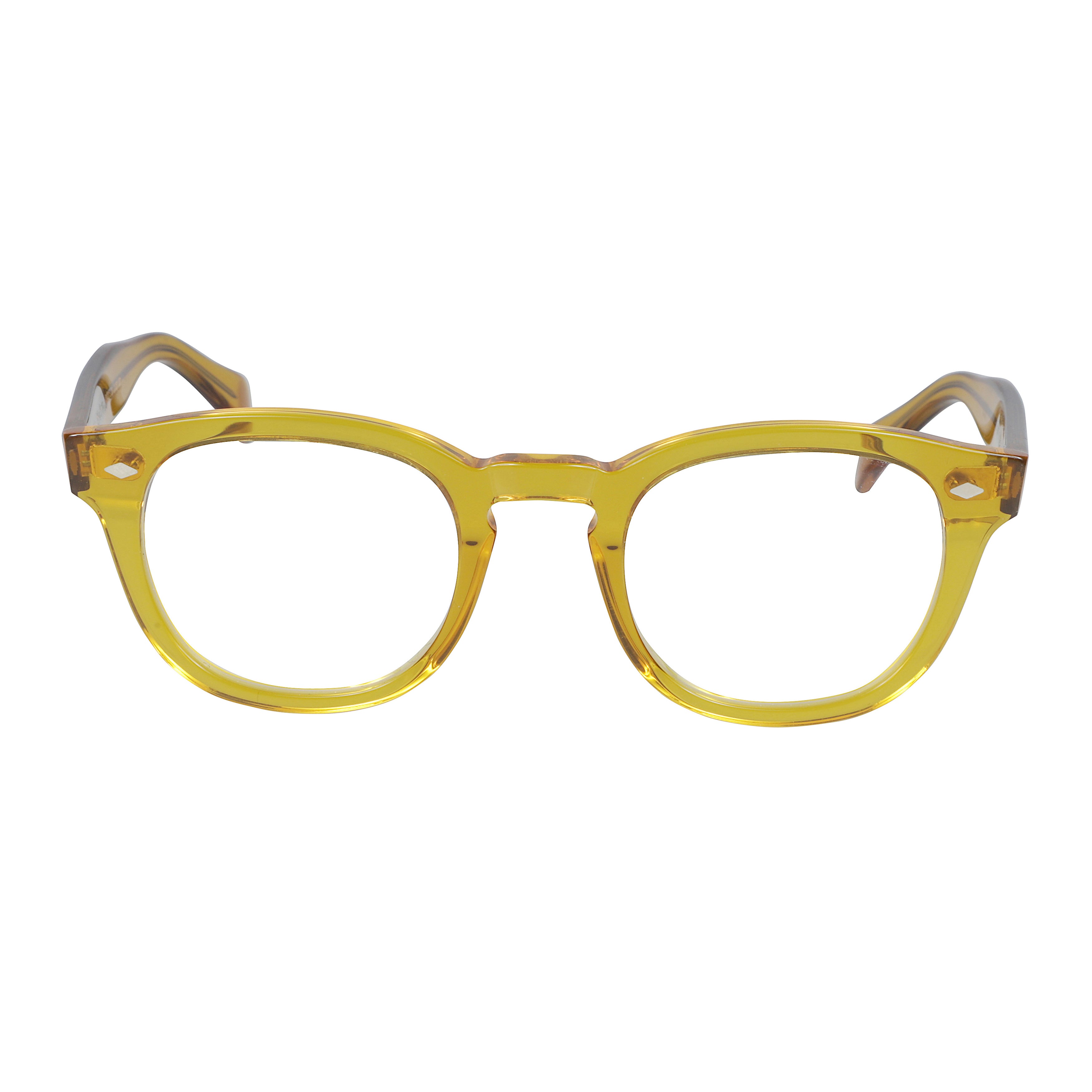Jolly Cal 49 Translucent Yellow Rounded Square Eyeglasses