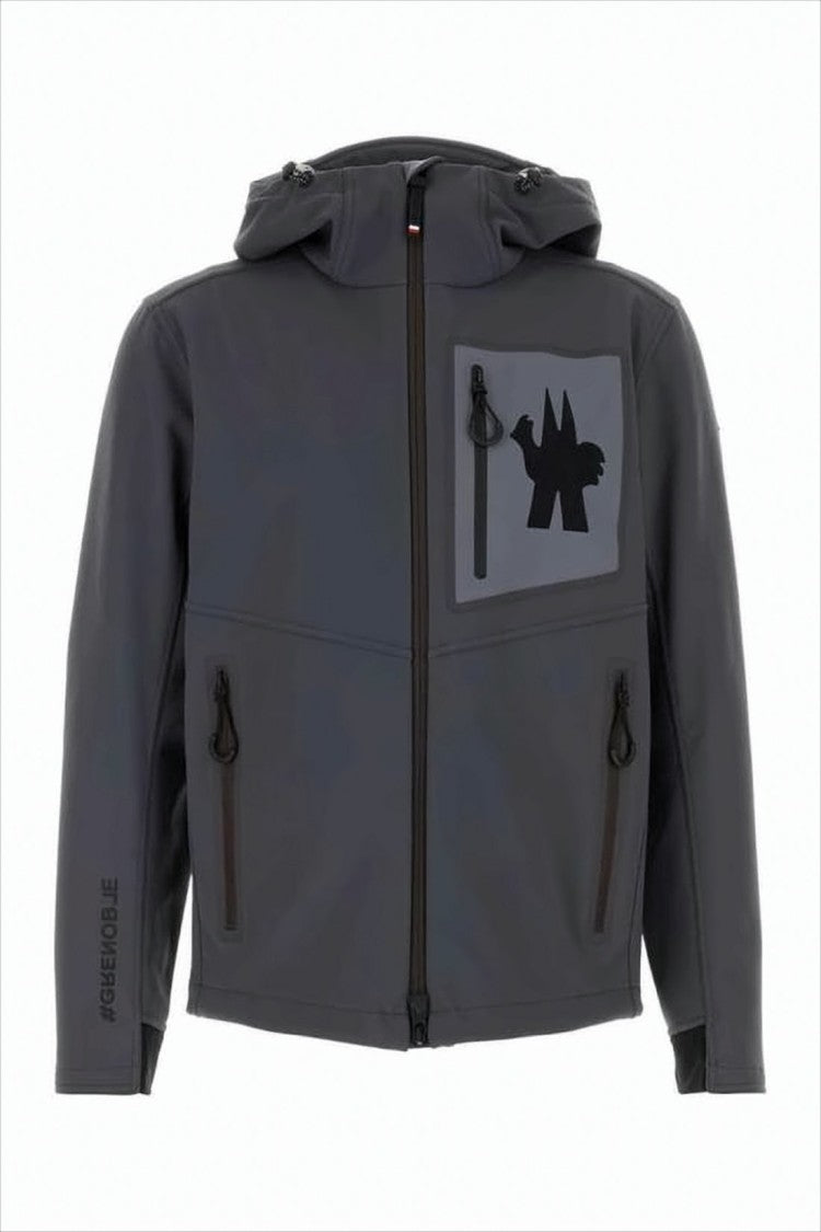 Moncler Hooded Jacket with Front Zipper