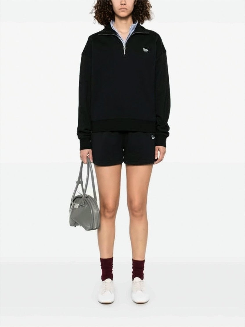 Long-Sleeve Pullover With Half-Zip And Embroidered Logo