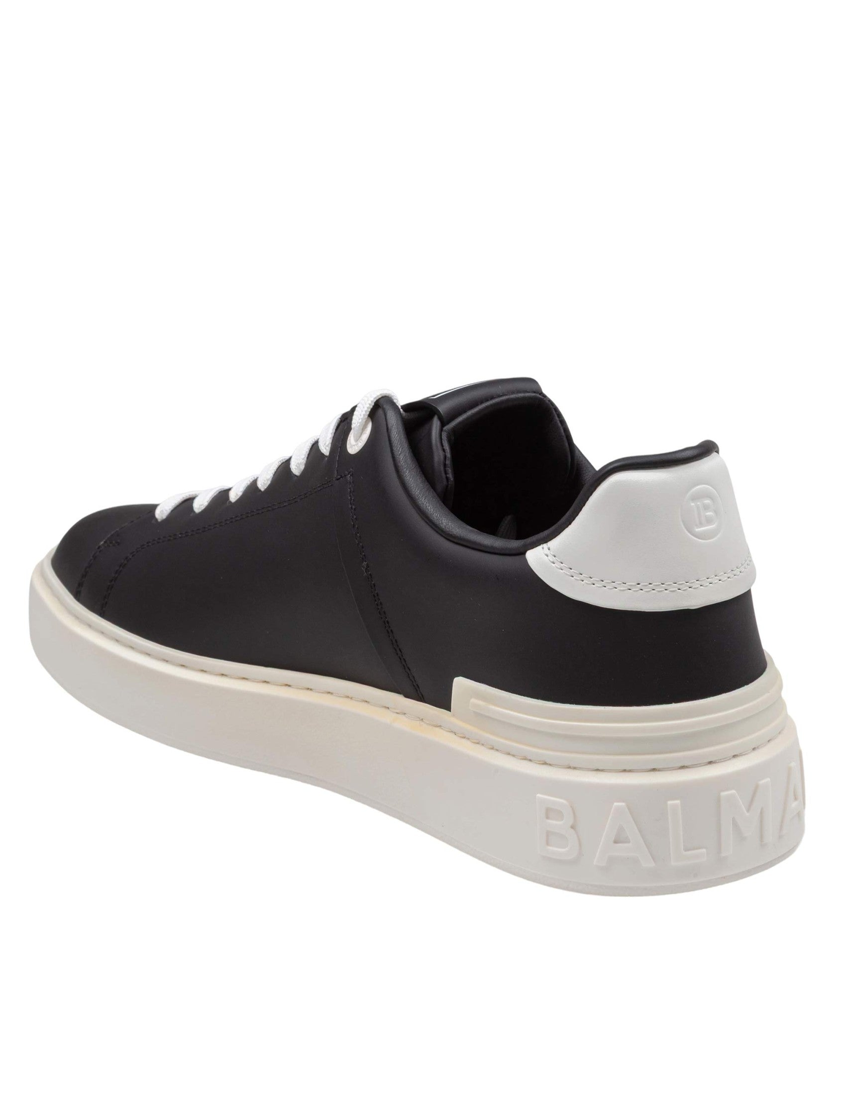 B-Court Black Leather Sneakers With Logo