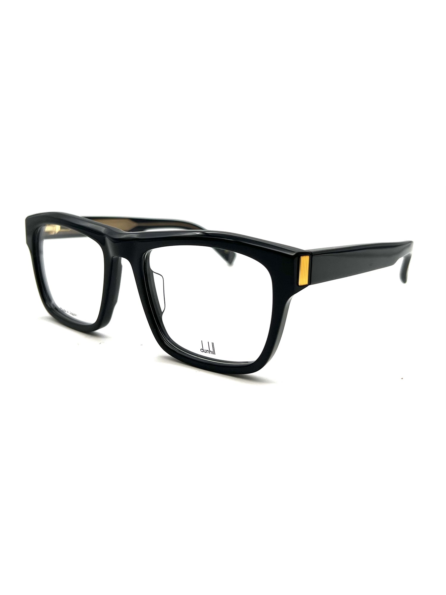 Bold Rectangular Dunhill Optical Frames with Gold Accents