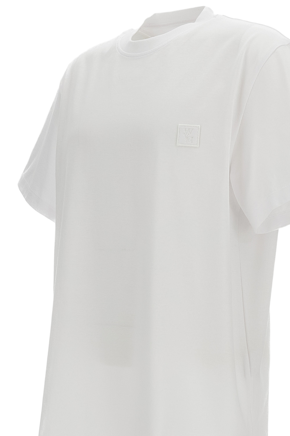 White Logo Cotton T-Shirt