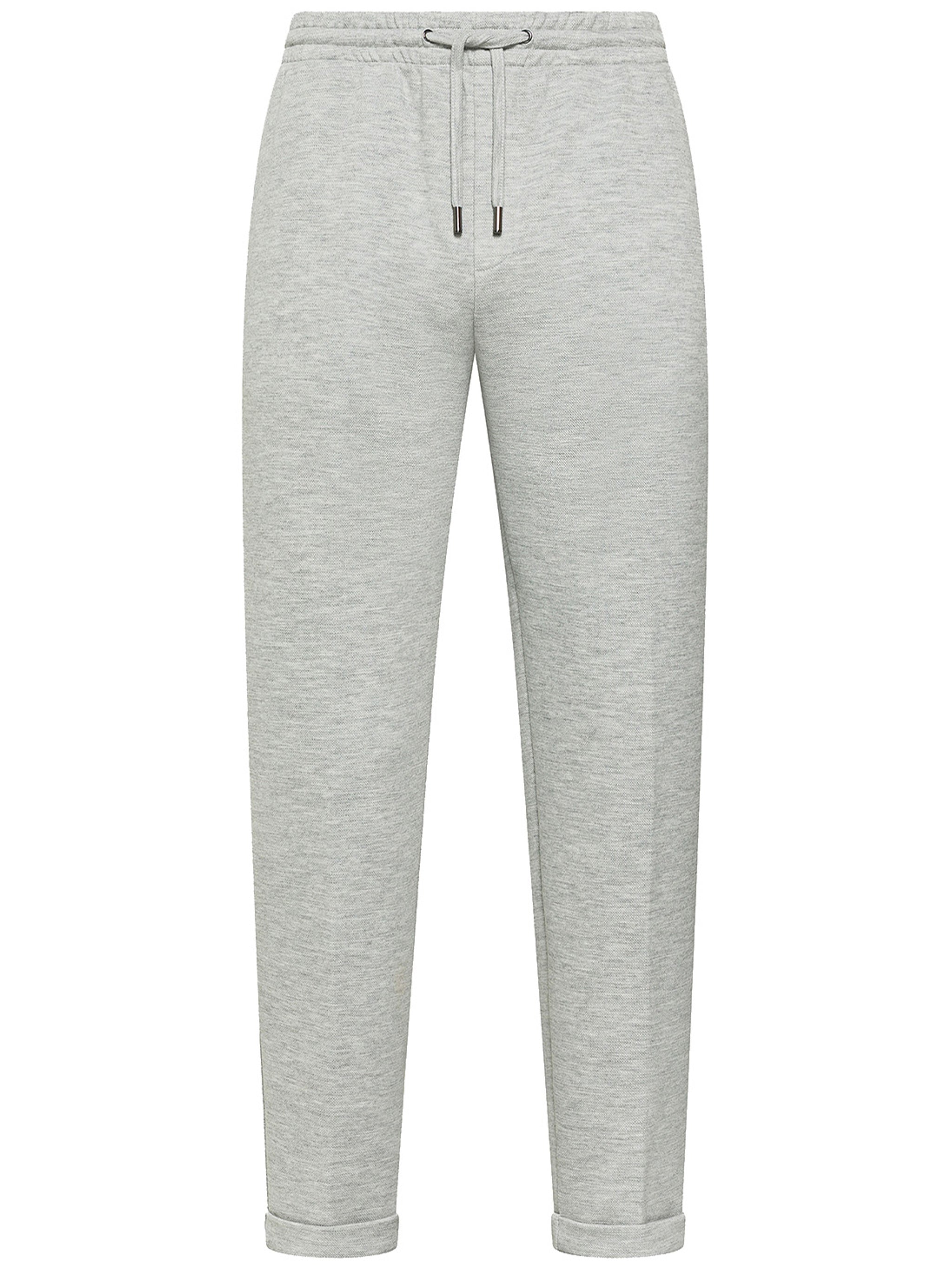 Light Grey Pantalone Relaxed Fabric Pants