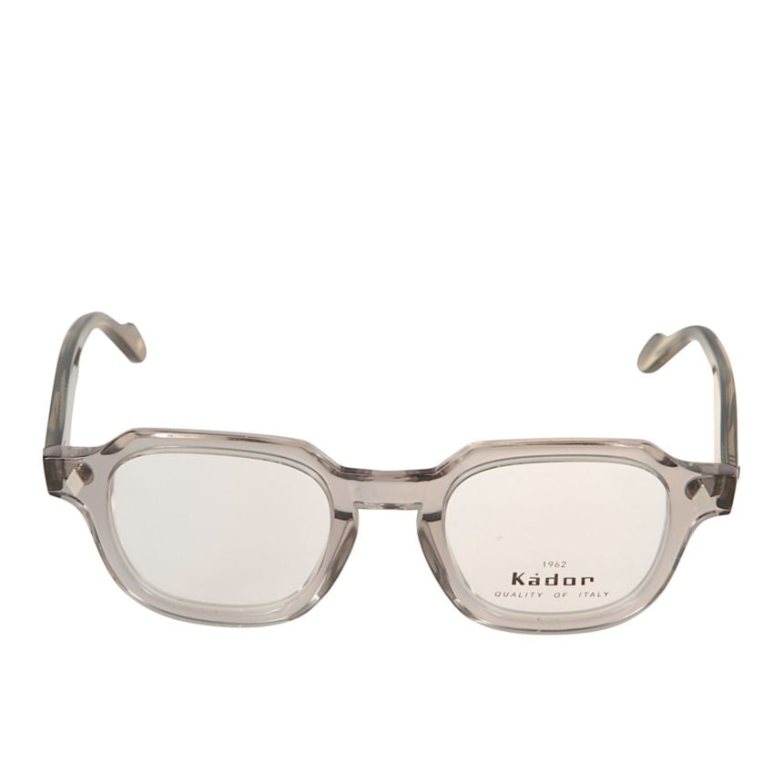 Turbot Translucent Grey Acetate Rectangular Sunglasses with Gradient Temples