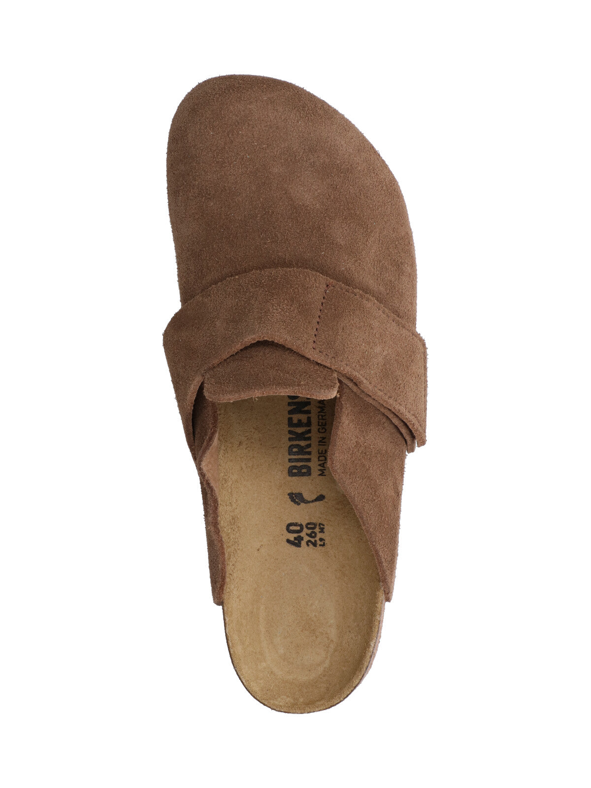 Brown Loma Suede Rounded Toe Mules