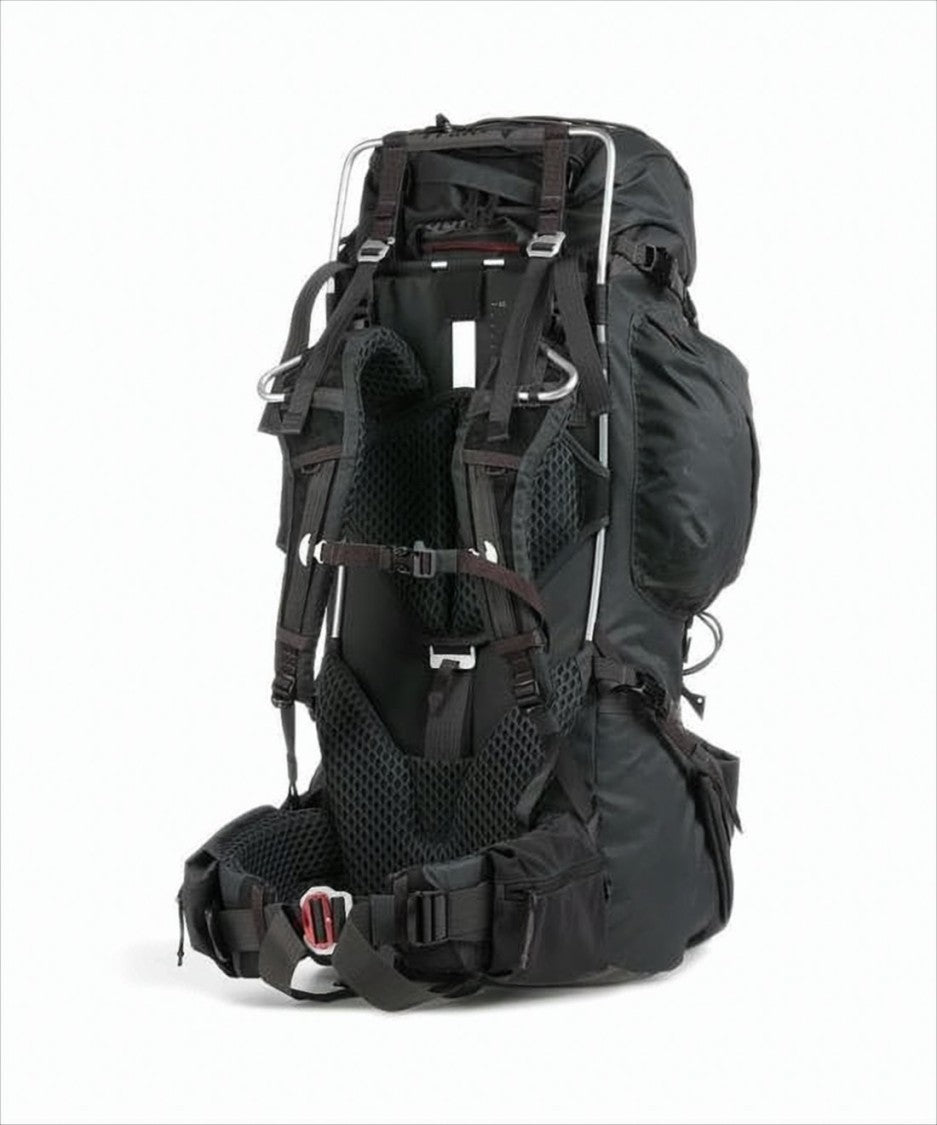 Multi-Compartment Black Backpack with Padded Support
