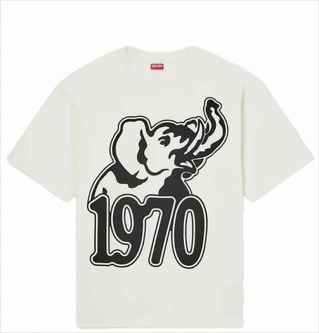 Relaxed Fit Graphic T-Shirt with Elephant Motif
