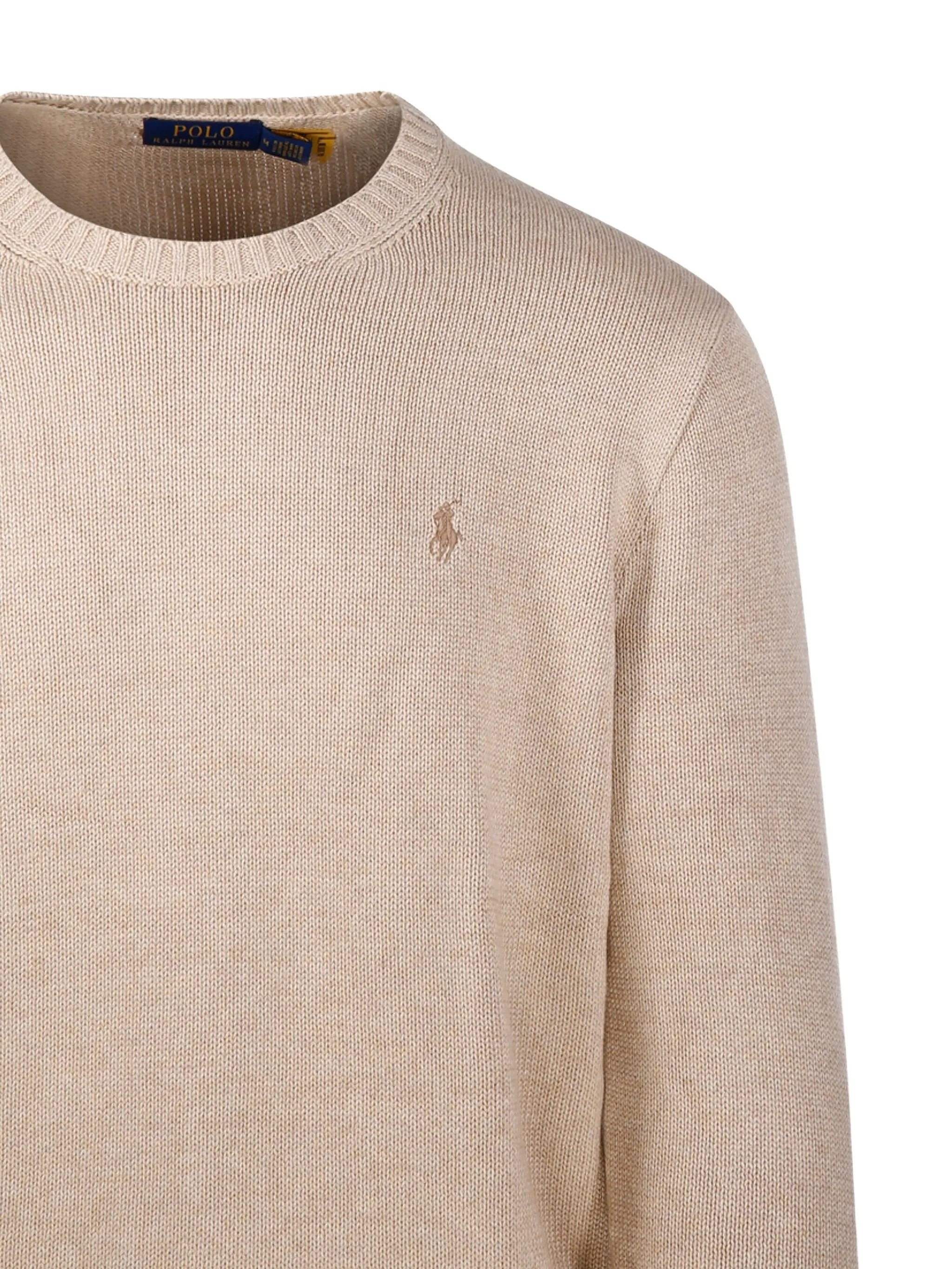 Neutral Sweater Crew Neck Cotton Sweater
