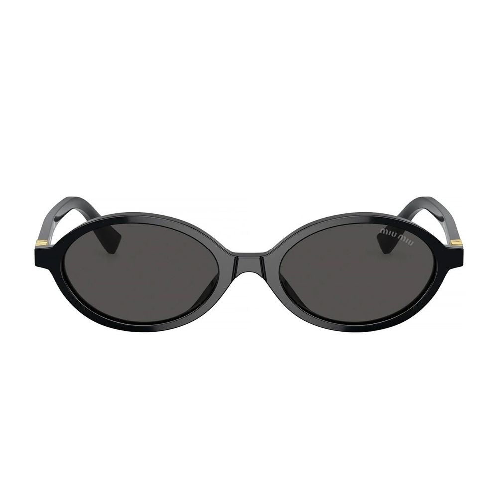 0Mu 04Zs Oval Black Acetate Sunglasses