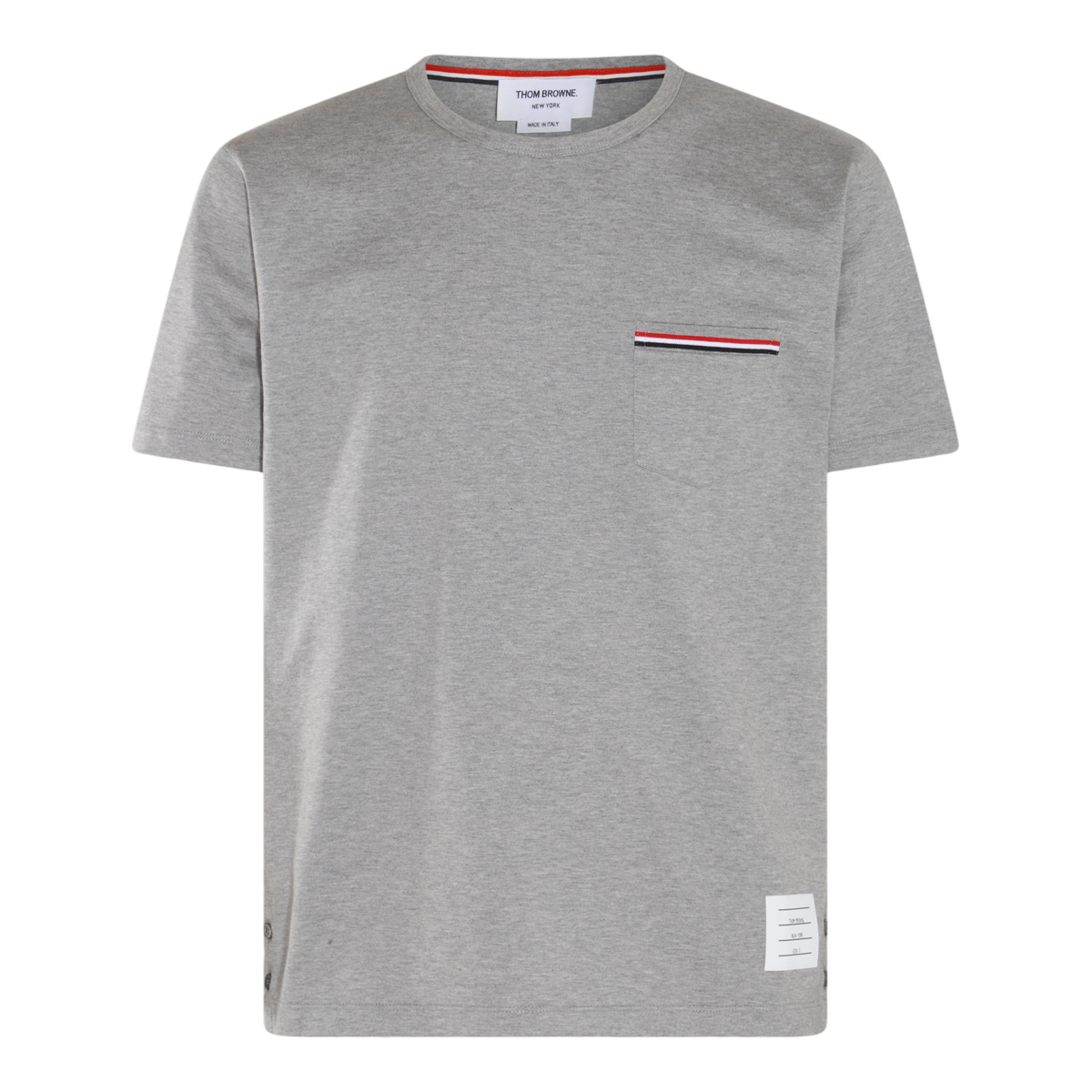Short-Sleeve Crew Neck T-Shirt with Tricolor Details