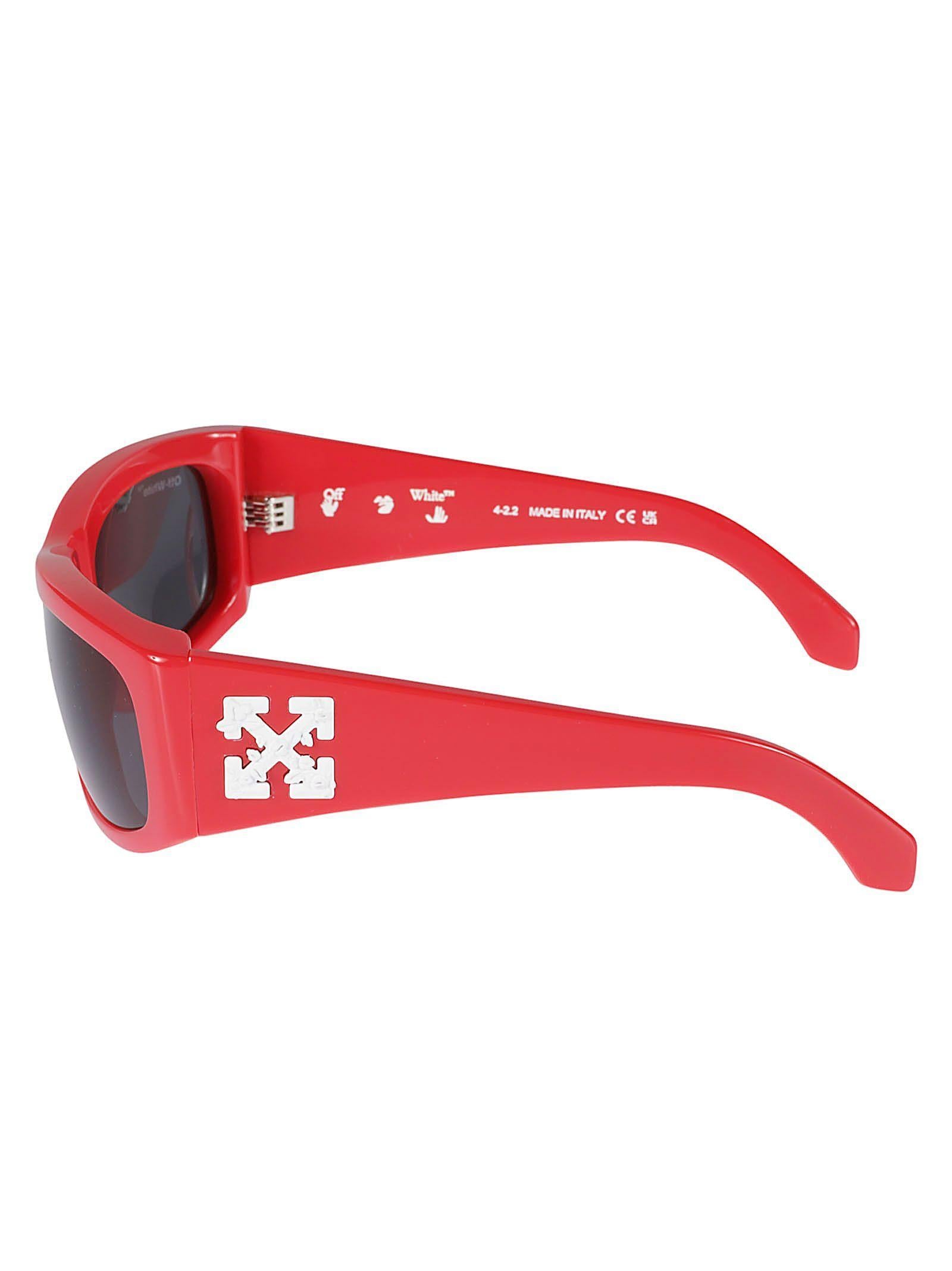 Oeri044 Joseph Rectangular Red Acetate Sunglasses