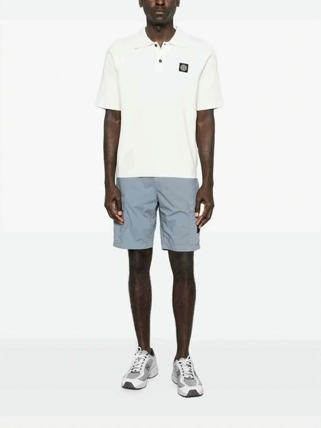 Relaxed Fit White Polo Shirt