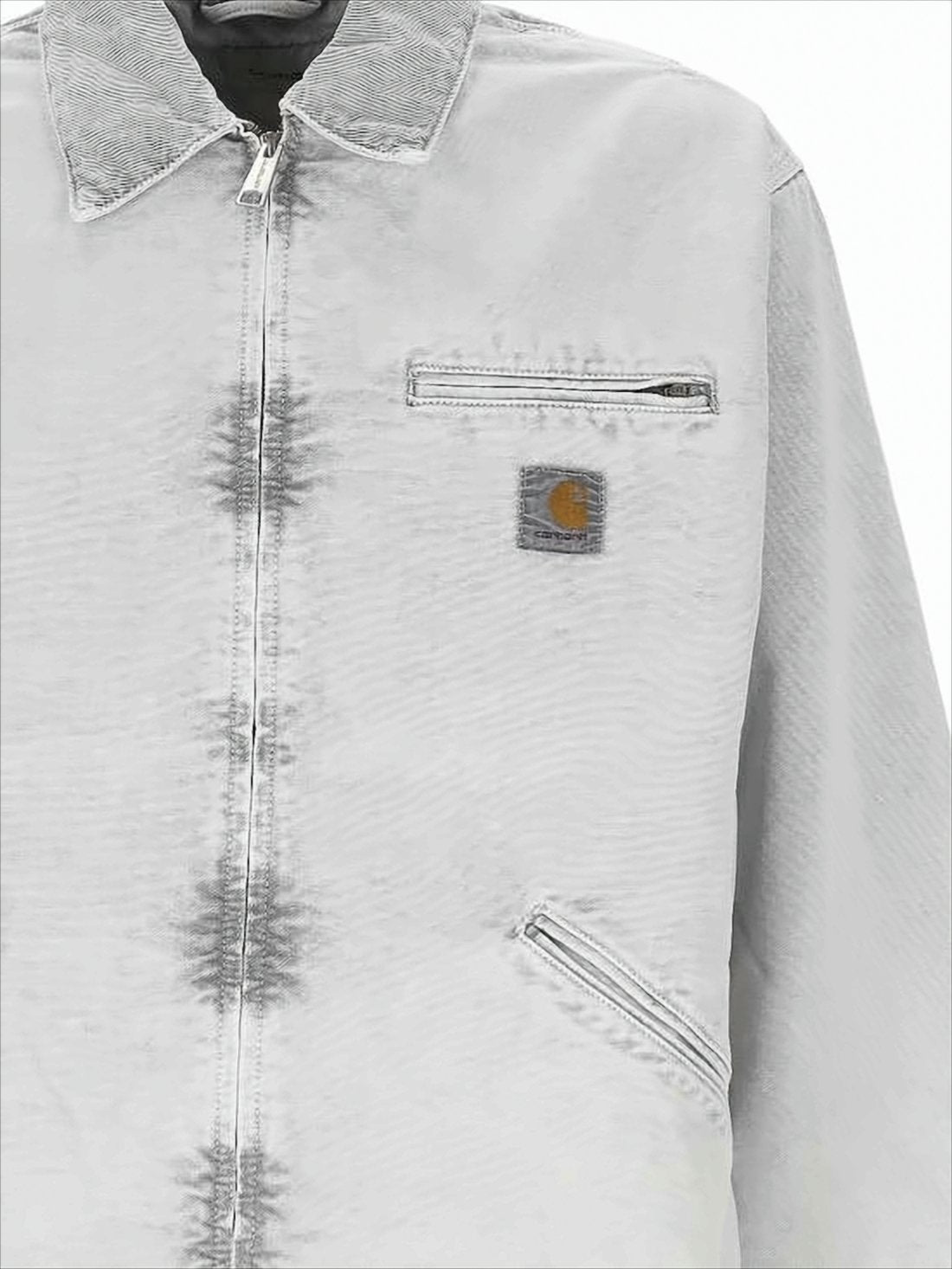 Casual Canvas Jacket with Corduroy Collar