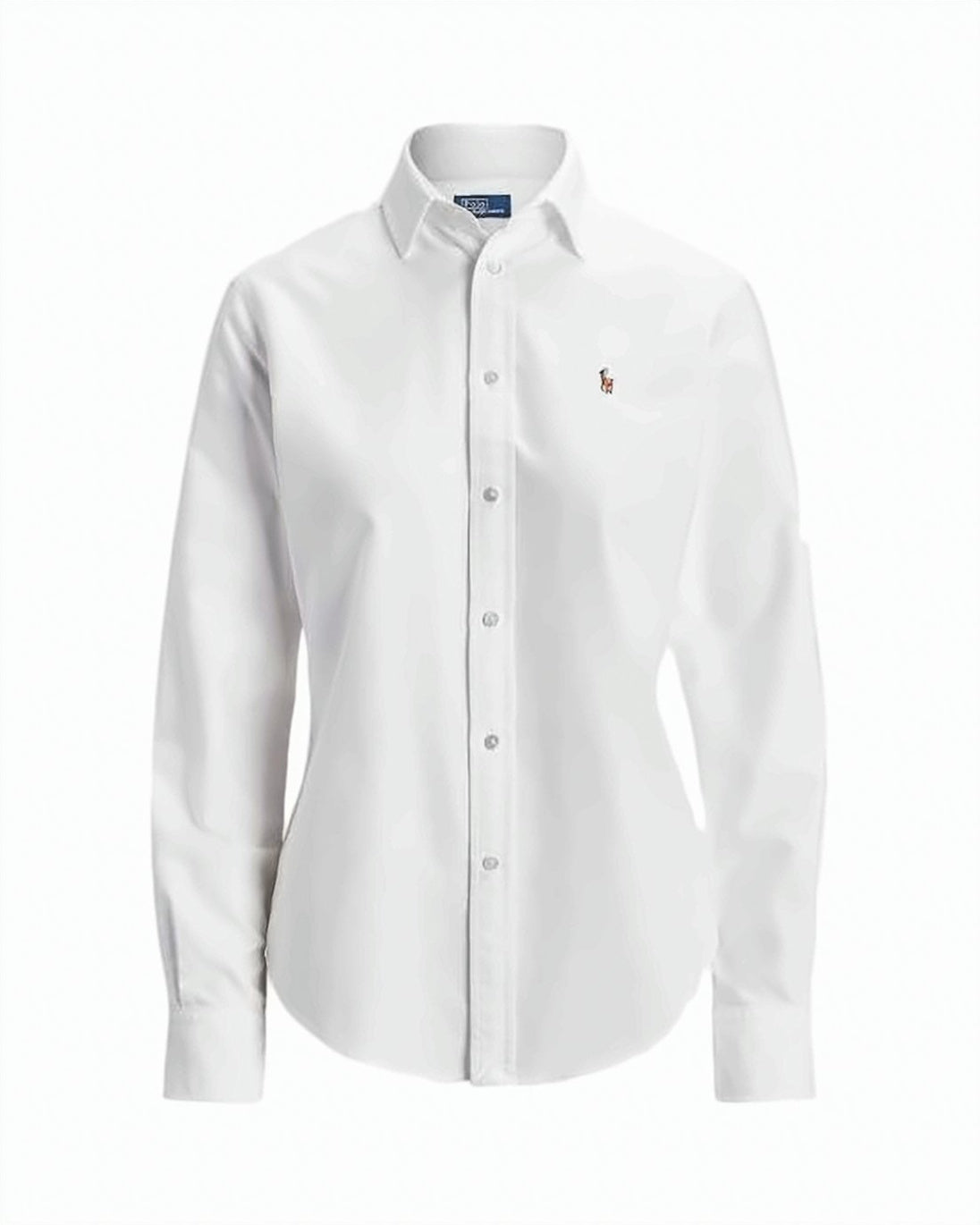 Long-Sleeve Button-Up Shirt With Pointed Collar