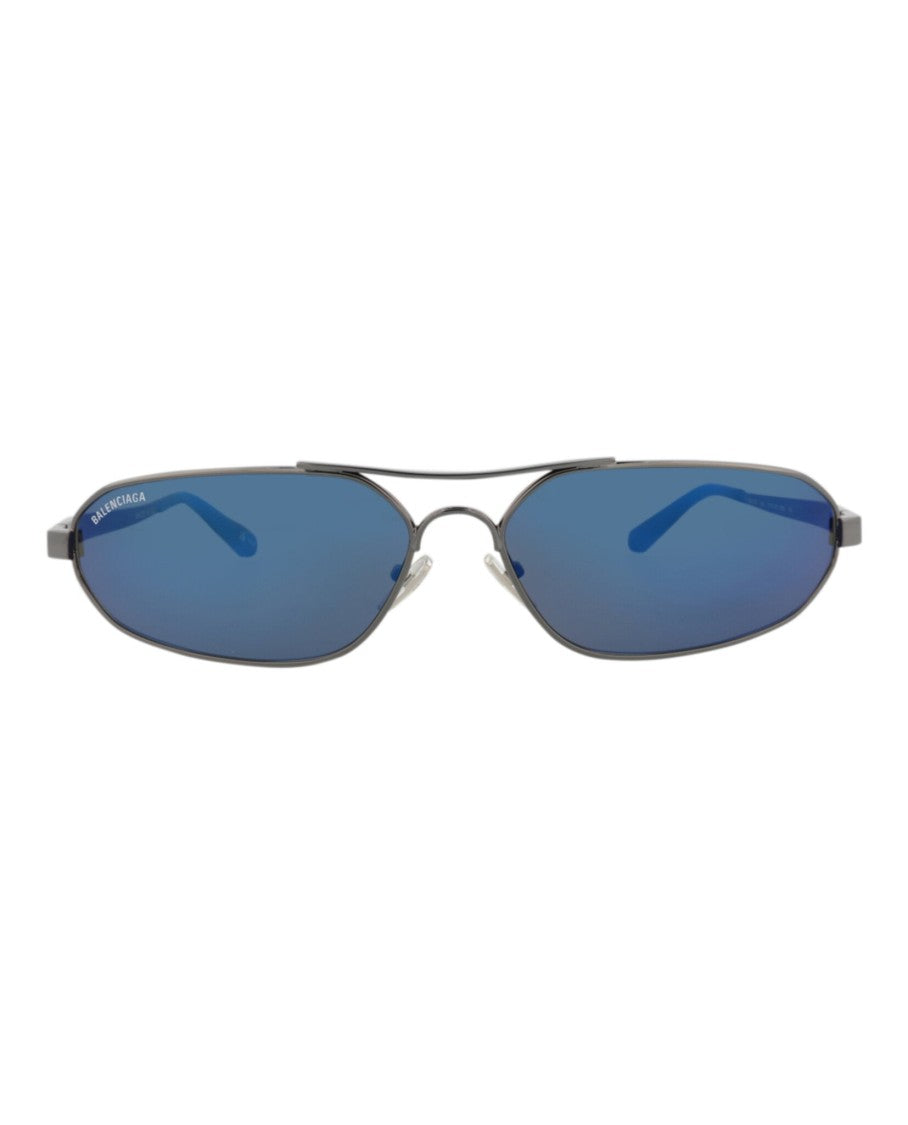 Shield-Frame Metal Sunglasses