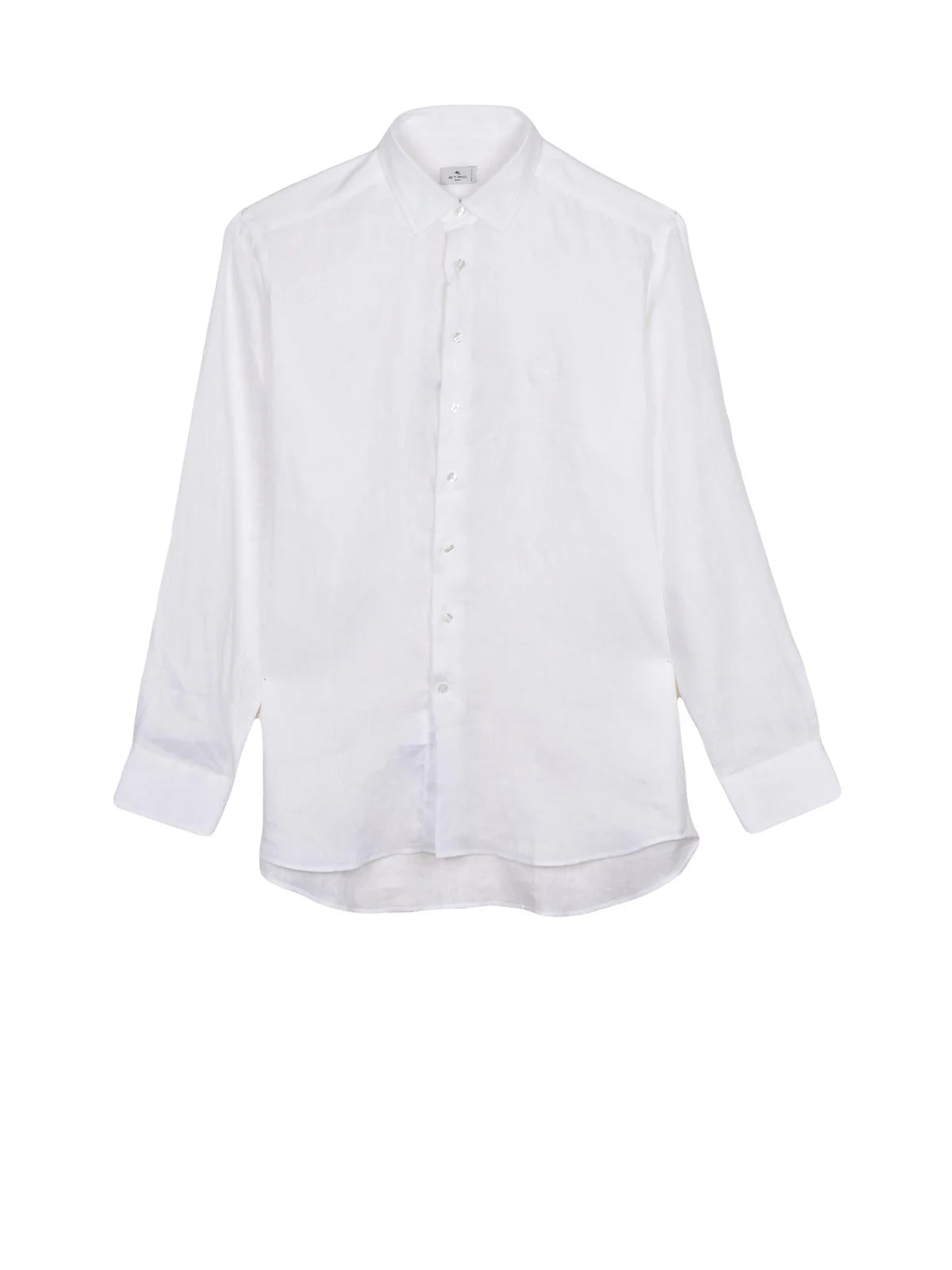 White Linen Shirt with Brushed Finish