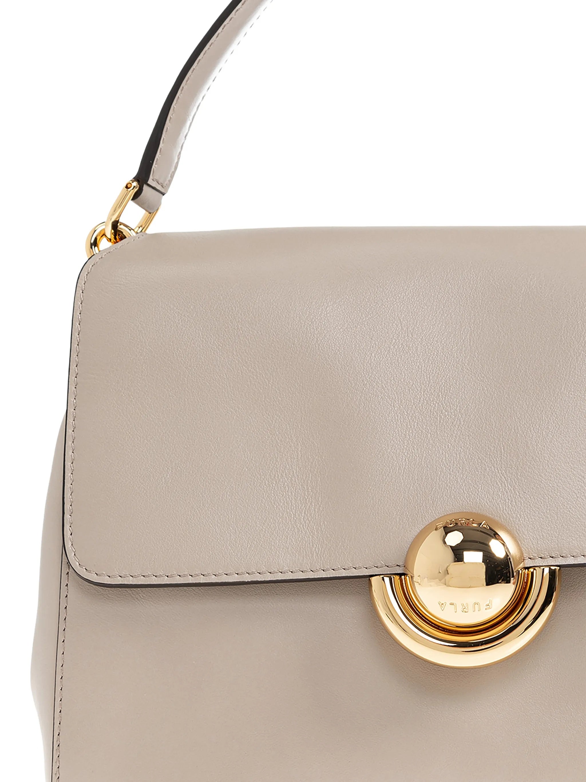 Domus S Structured Smooth Leather Handbag