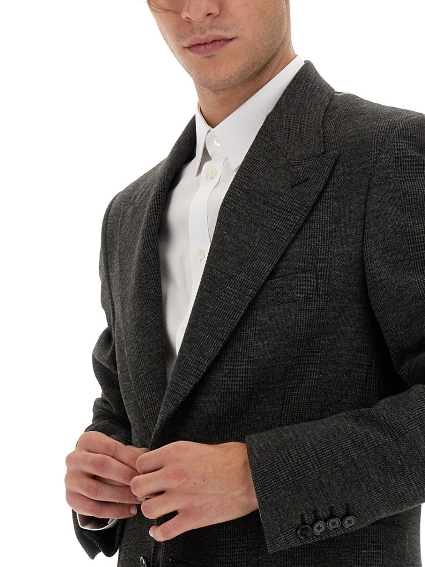 Single-Breasted Jacket With Peaked Lapels