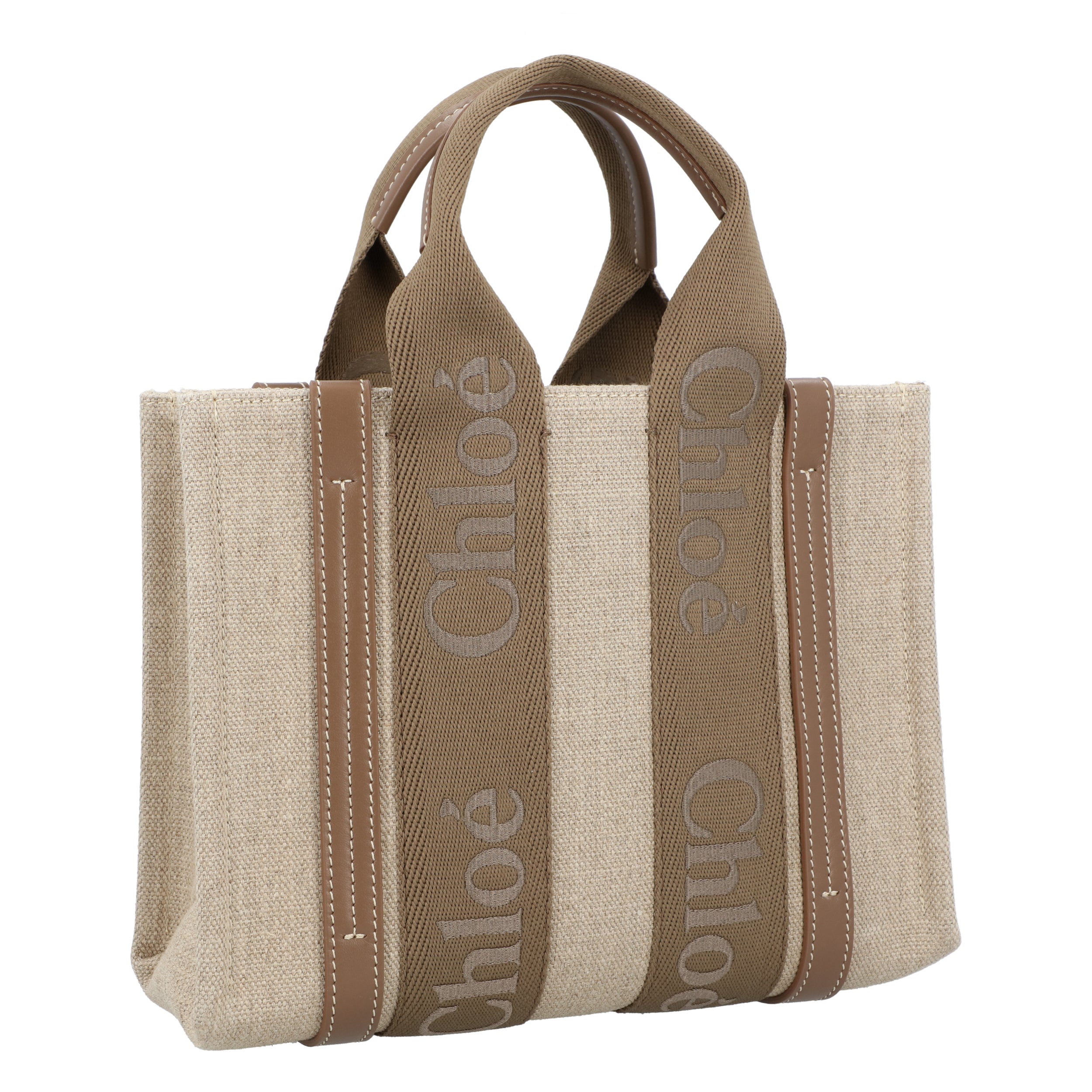 Small Woody Tote Bag In Linen