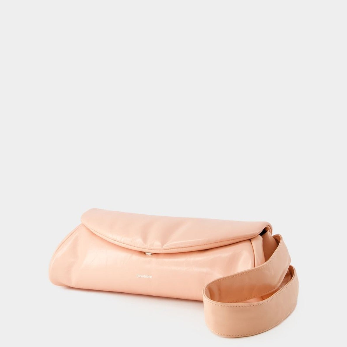Cannolo Grande Padded Hobo Bag - Leather - Peach Pearl