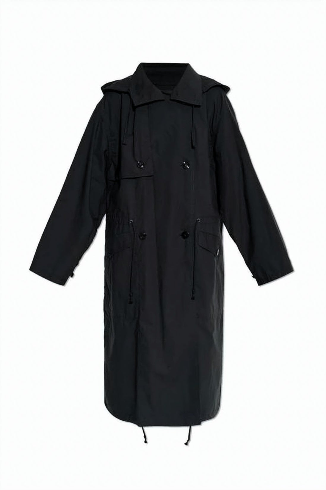 Double-Breasted Hooded Long Padded Coat