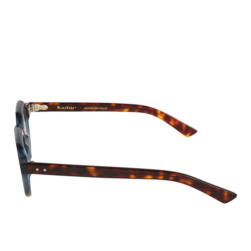 K-Story/N Bold Geometric Sunglasses with Translucent Blue Frame