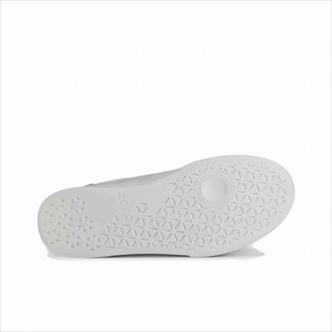 Sleek White Sneakers with Smooth Leather Upper