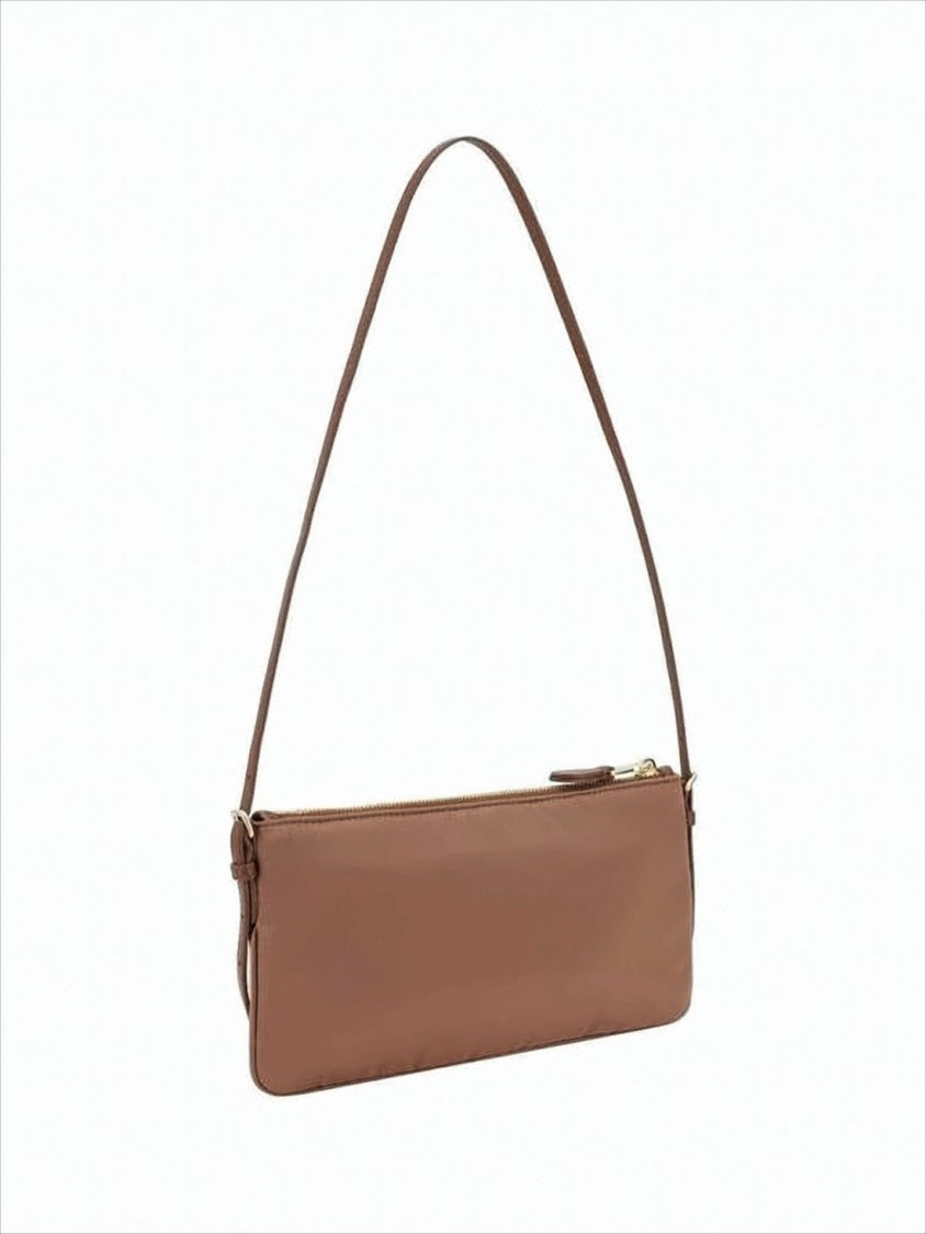 Rectangular Silk and Viscose Rayon Shoulder Bag