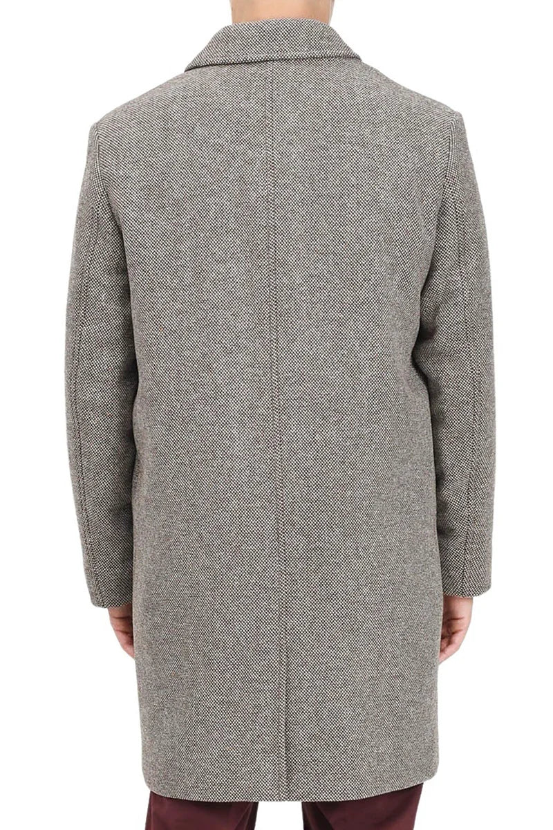 Wool Blend Coat - Brown