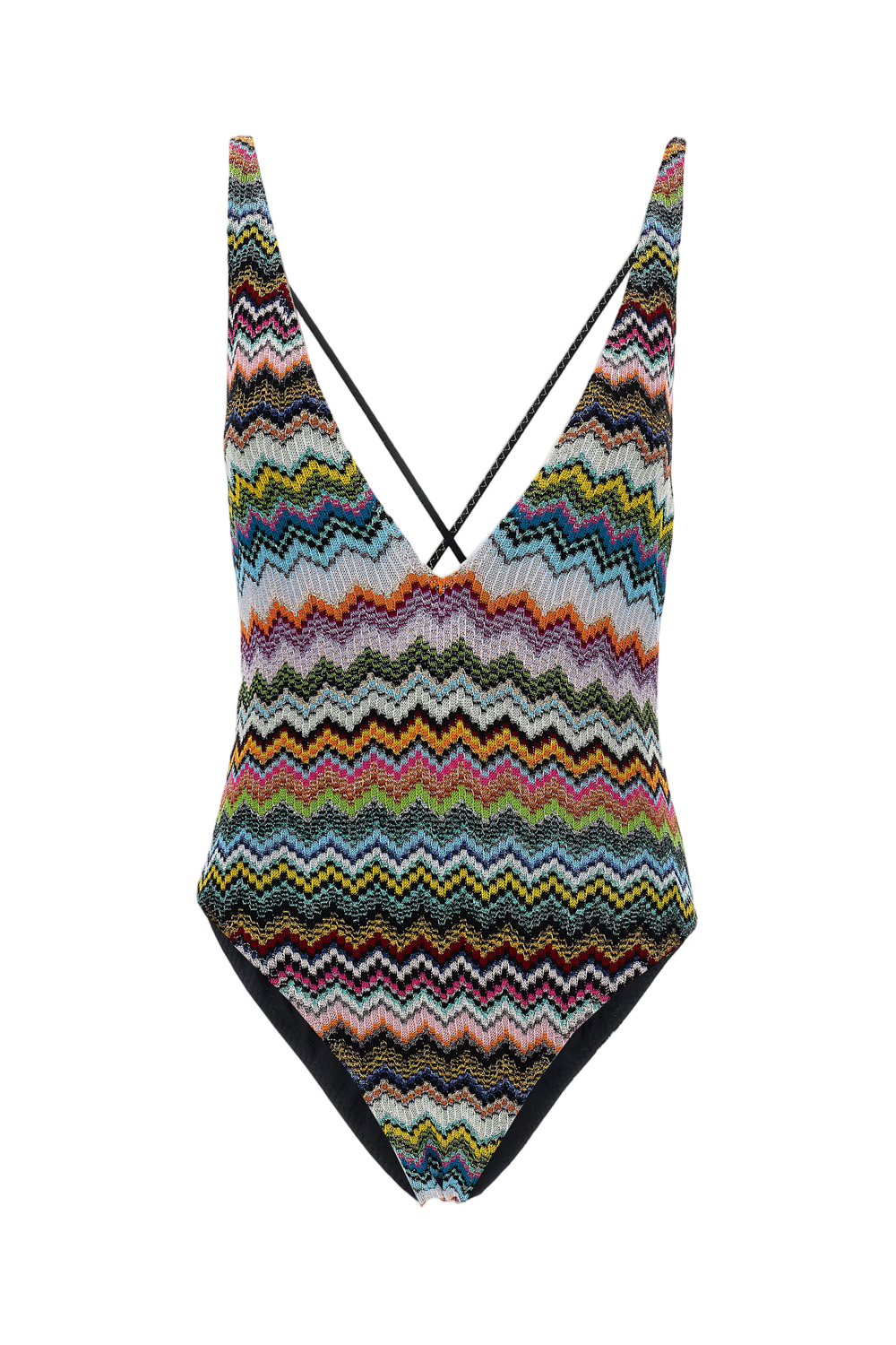 Multicolor Zigzag Pattern One-Piece Swimsuit