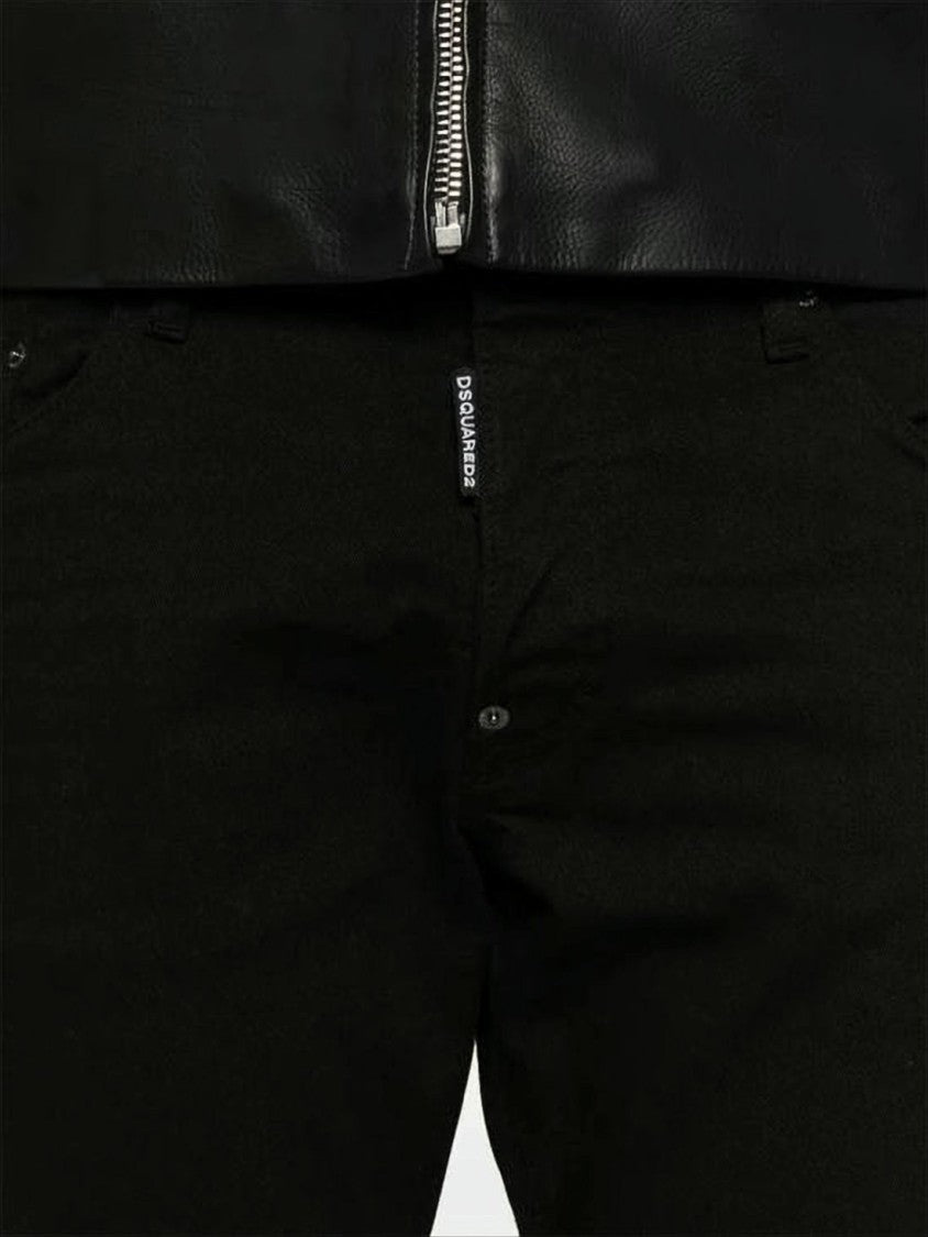 Slim-Fit Black Denim Pants