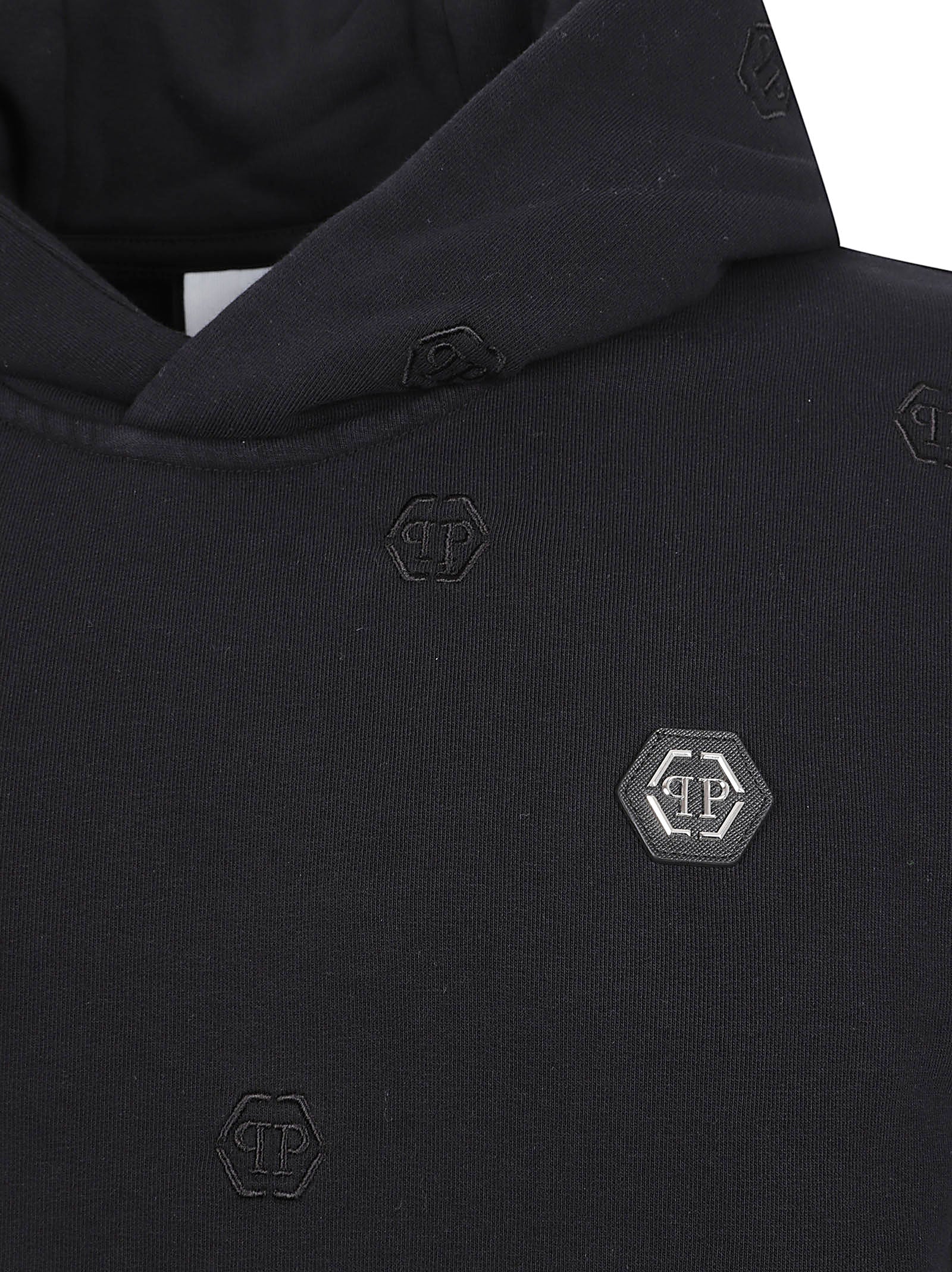 Relaxed Fit Black Hooded Sweatshirt
