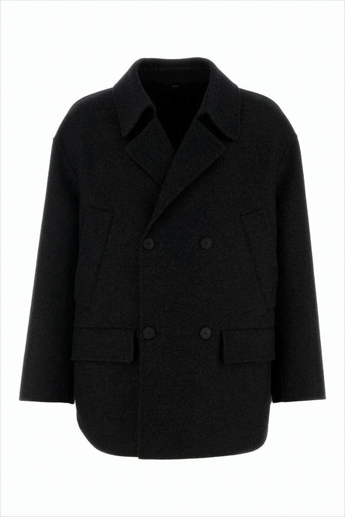 Boxy Double-Breasted Wool Fendi Coat