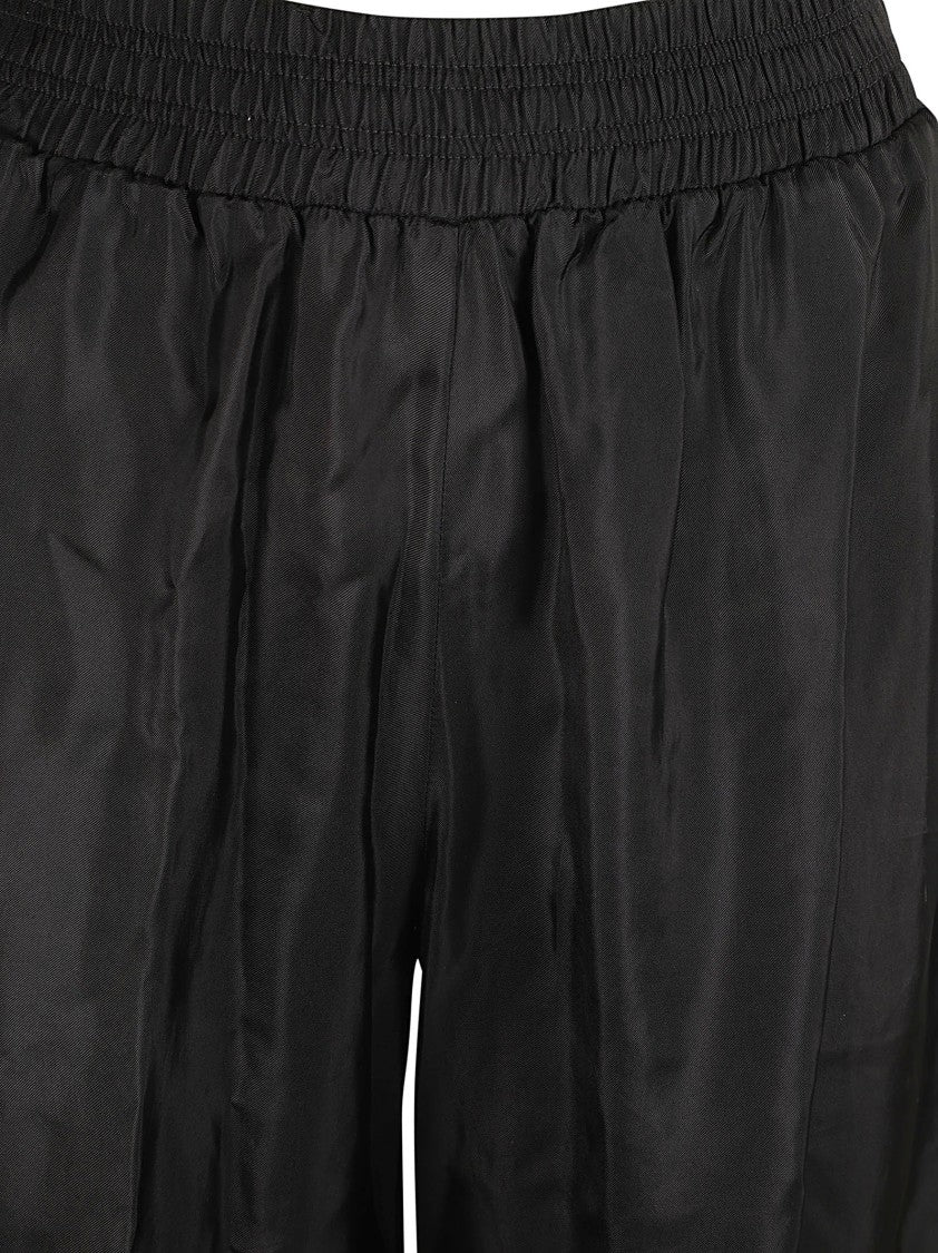 Wide-Leg Trousers With Smooth Finish