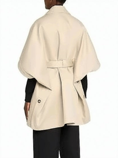 Structured Cotton Jacket with Cape Design