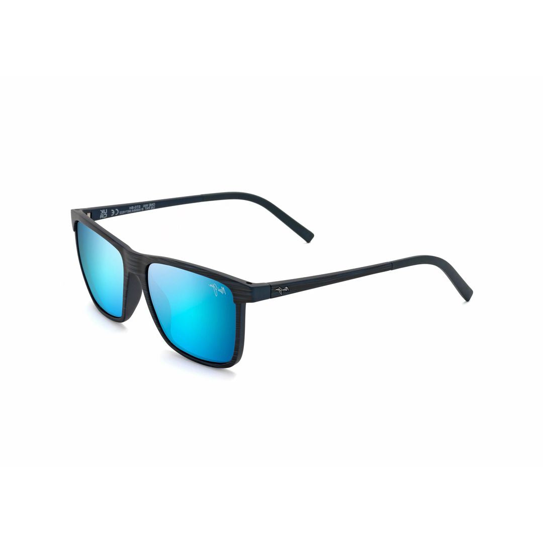 One Way Rectangular Frame Sunglasses with Textured Pattern
