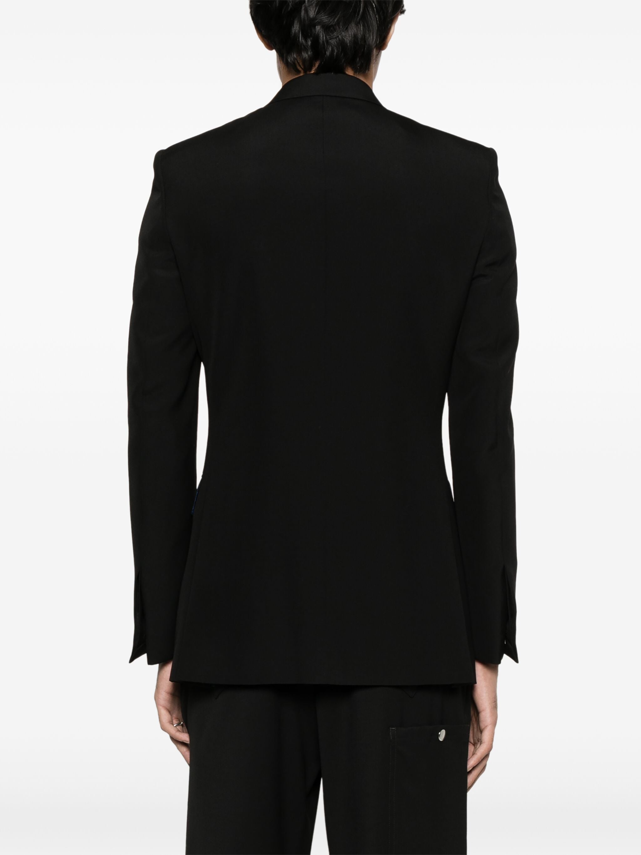 Single-Breasted Structured Technical Wool Jacket