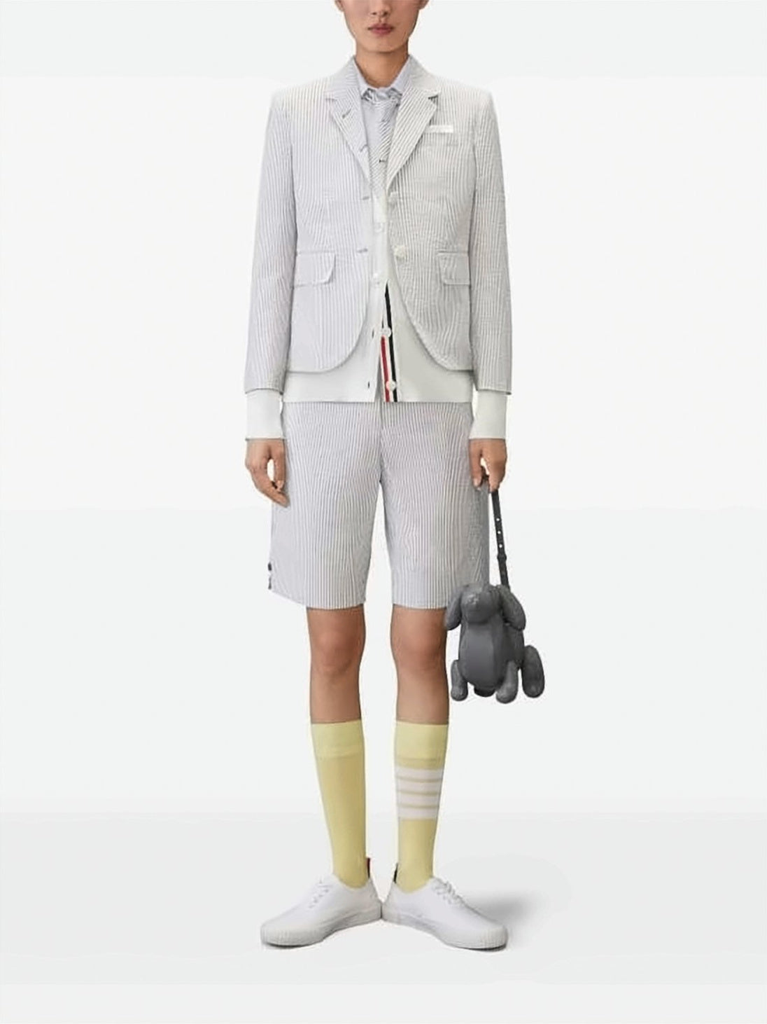 Cropped Short Sleeve Oxford Shirt