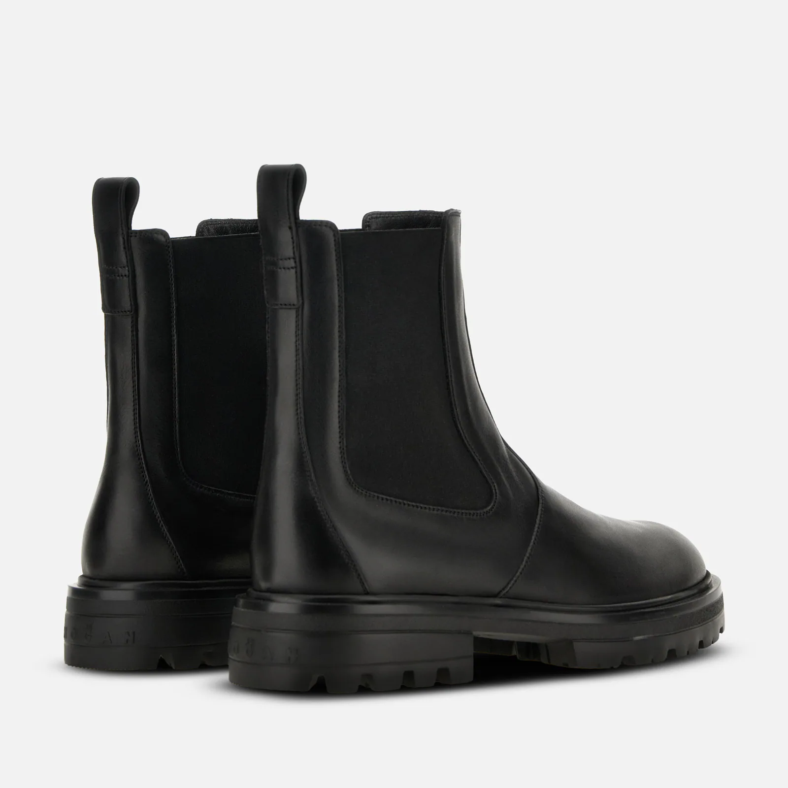 Contemporary Black Calfskin Ankle Boots