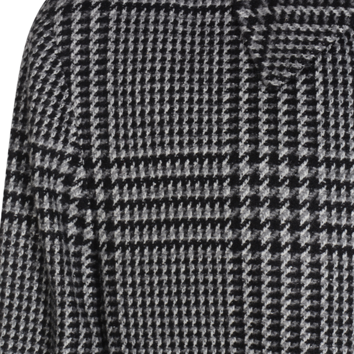 Houndstooth Patterned Coat with Tailored Waist