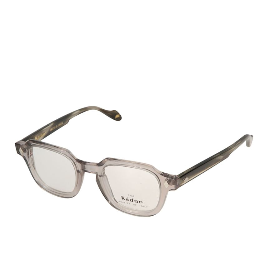 Turbot Translucent Grey Acetate Rectangular Sunglasses with Gradient Temples