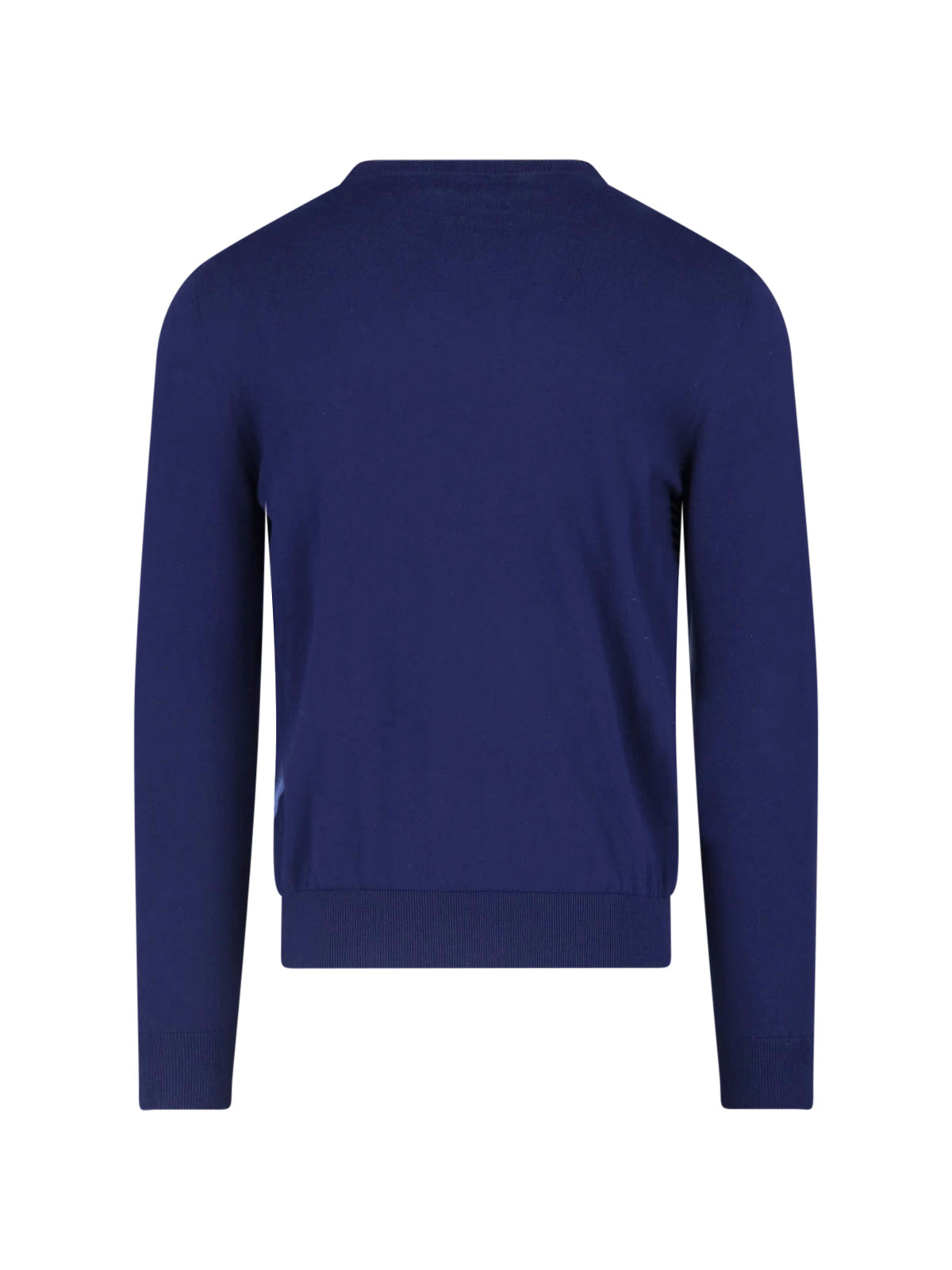 Navy Argyle Front Solid Back Sweater