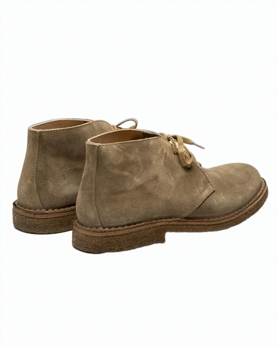 Suede Ankle-High Loafers with Rounded Toe and Minimal Stitching