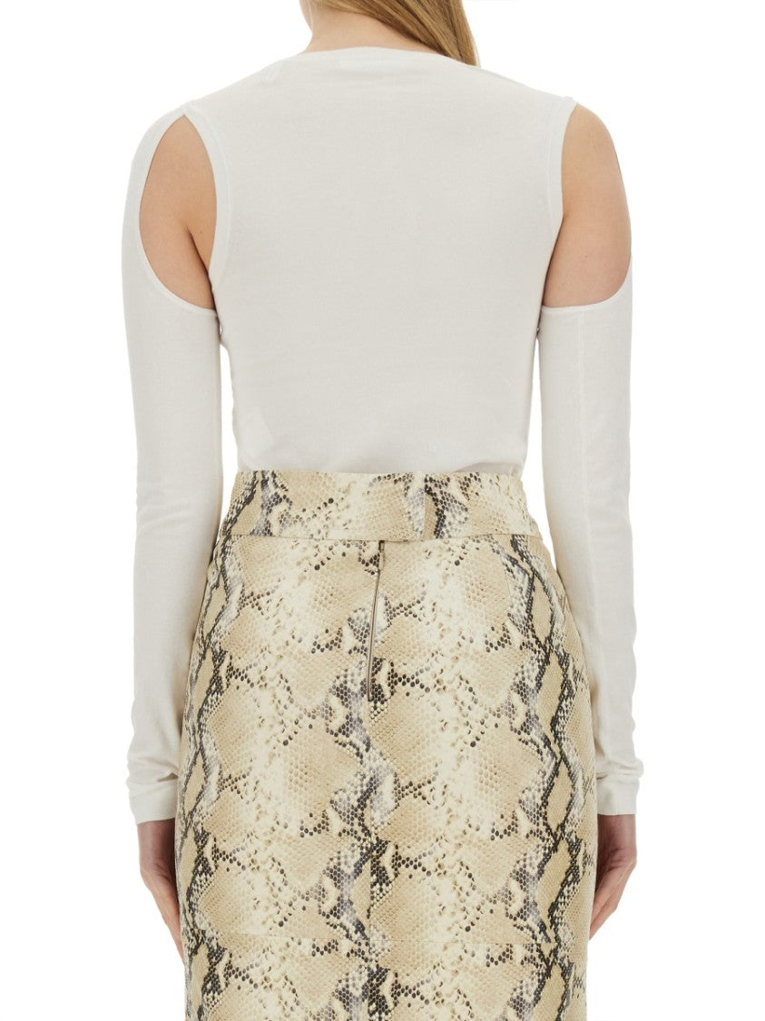 Long-Sleeved Cut-Out Top With Edgy Silhouette