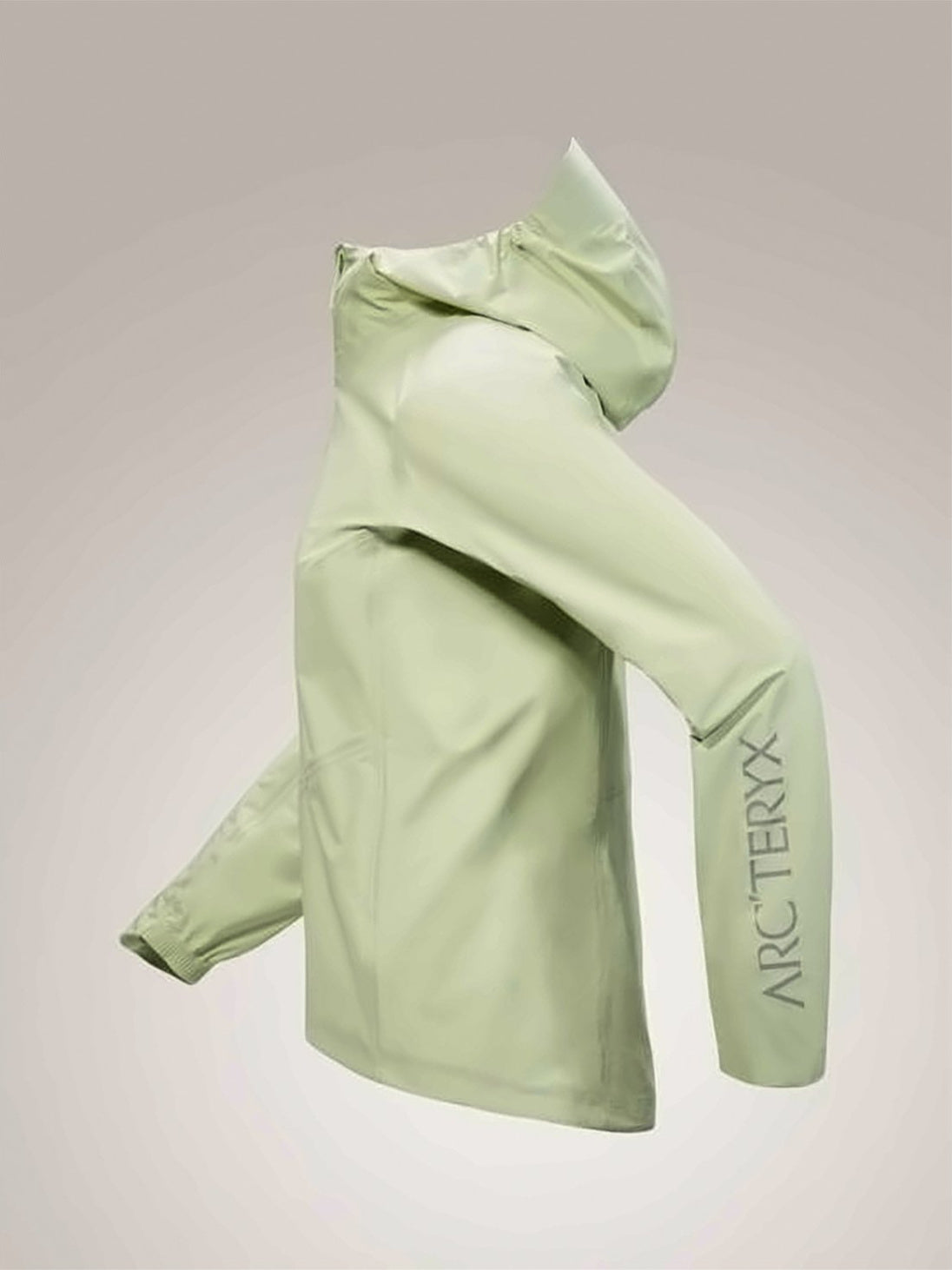Light Green Minimalist Hooded Nylon Jacket