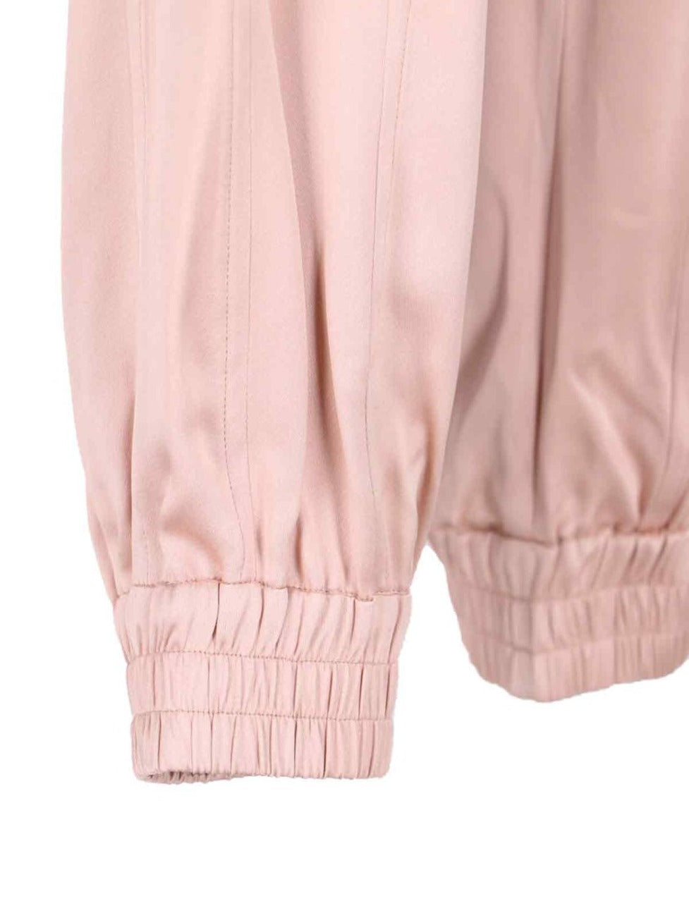 High-Waisted Silk Blend Athletic Pants With Drawstring Closure