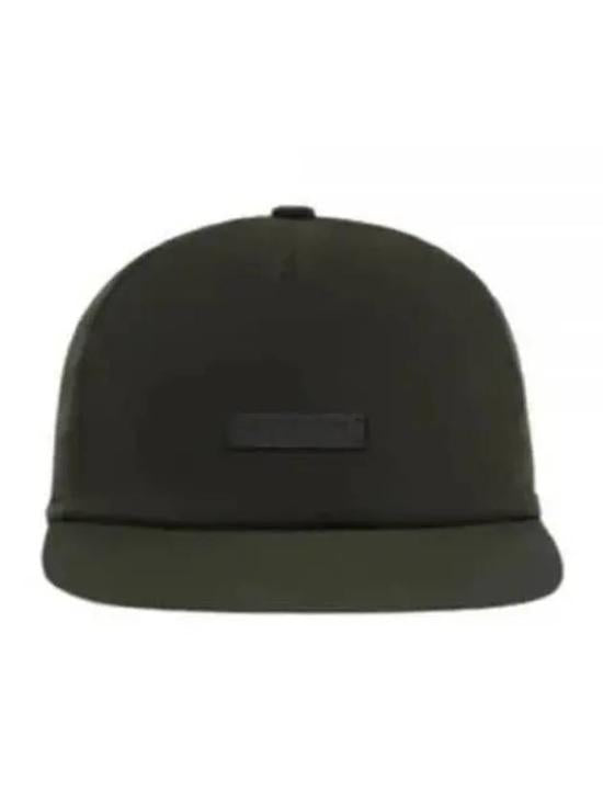 Structured Flat-Brim Cap With Rectangular Front Patch