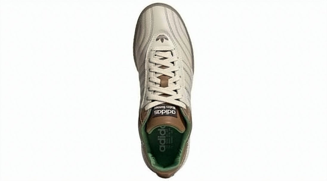 Low-Top Cream and Brown Leather Sneakers